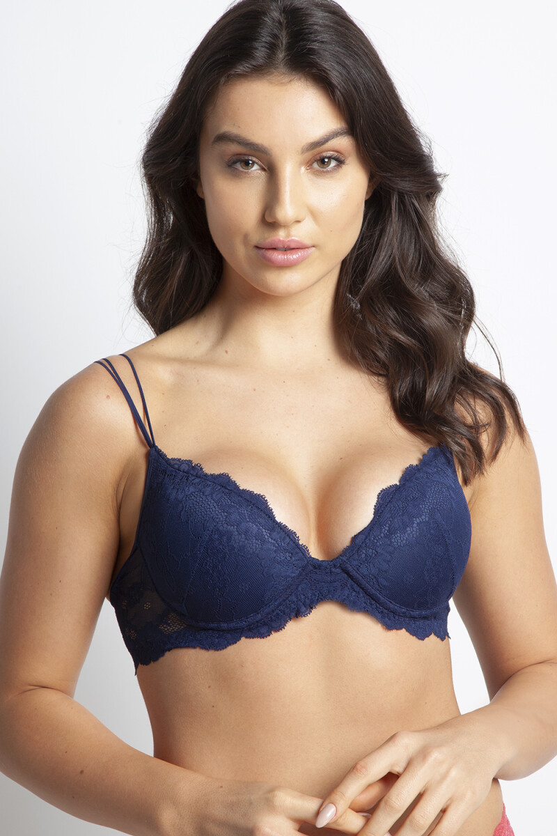 SOUTIEN CON ENCAJE - AZUL-MEDITERRANEO 