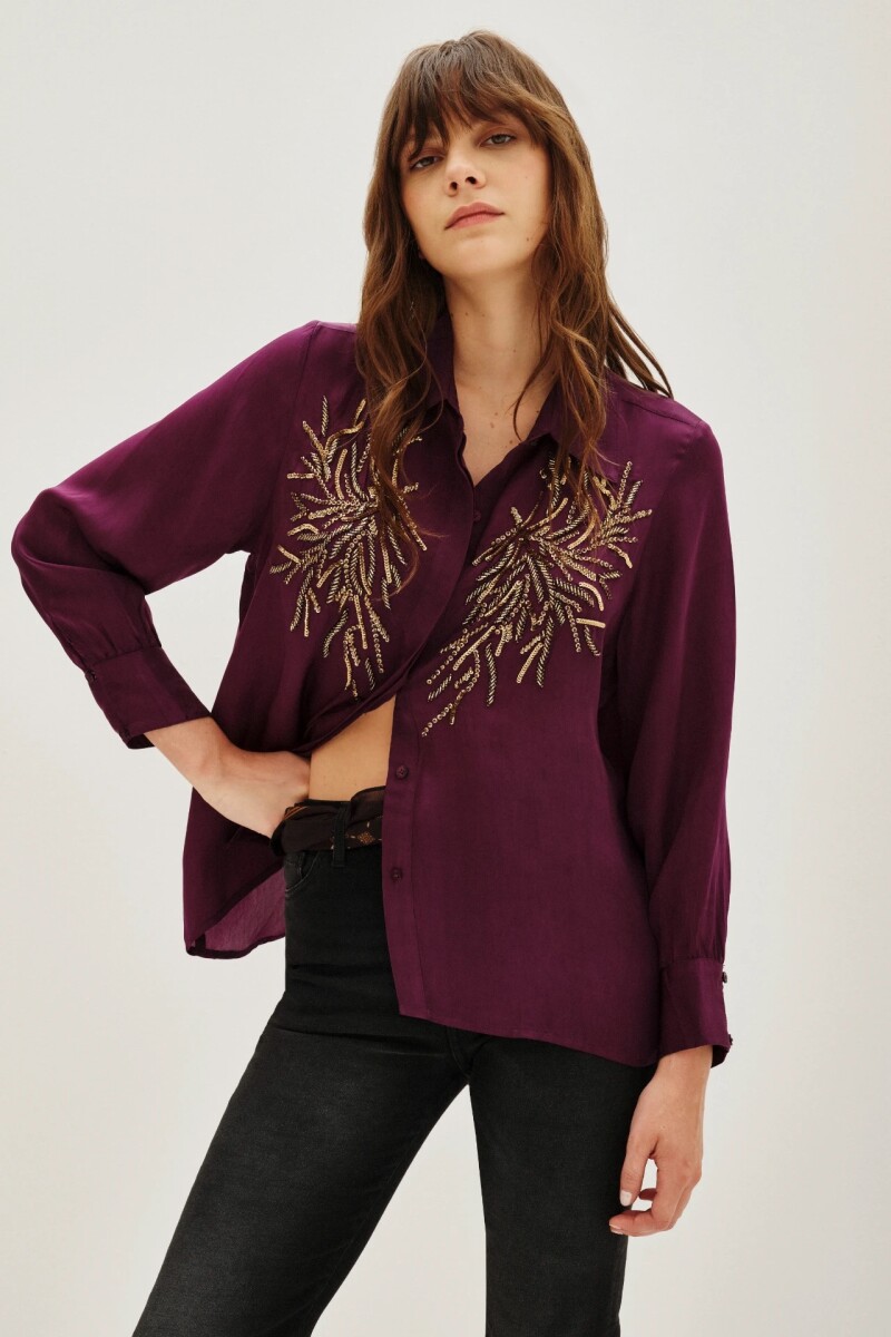 Camisa Gretel Shine Violeta