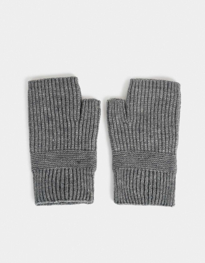 Guantes Varios Guantes Tejidos Mitones - Gris Medio
