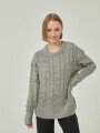 Sweater Beraldo Gris Melange Medio