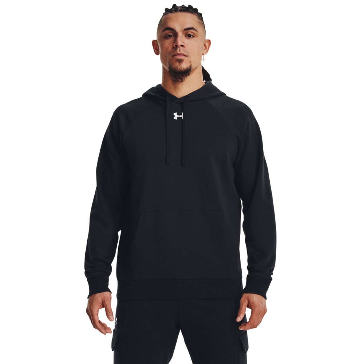 UA Rival Fleece Hoodie-YLW - BLK-001 