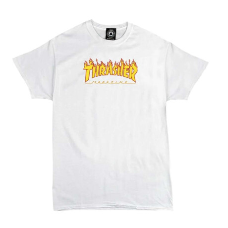 Remera MC Thrasher Kids Flame Blanco