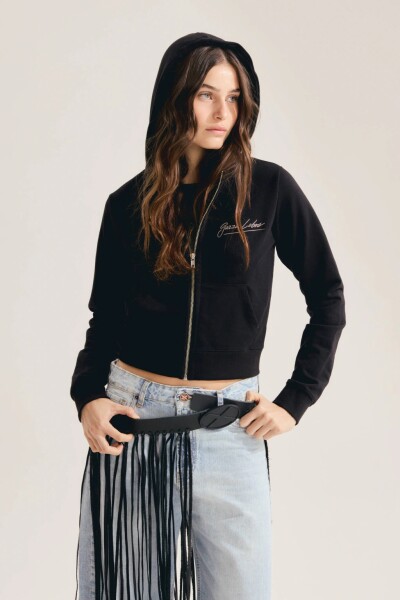 CAMPERA CROP Negro