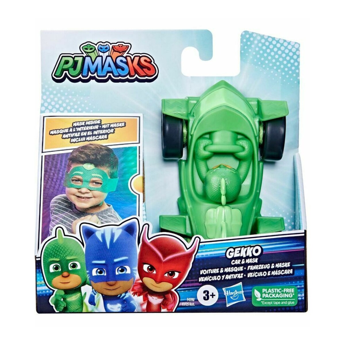 Vehículo juguete PJ Masks con antifaz 