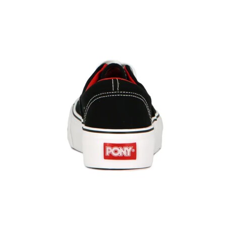 Championes Pony Soho casual tela-lona plataforma Negro