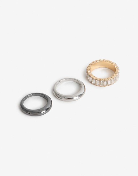 Sets Anillos Strass Sets Anillos Strass - Combinacion Bicolor