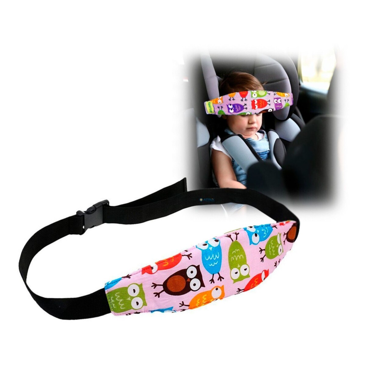Vincha Sujetador Cabeza Bebé Niño Silla Auto Sillita - Variante Buhorosa 