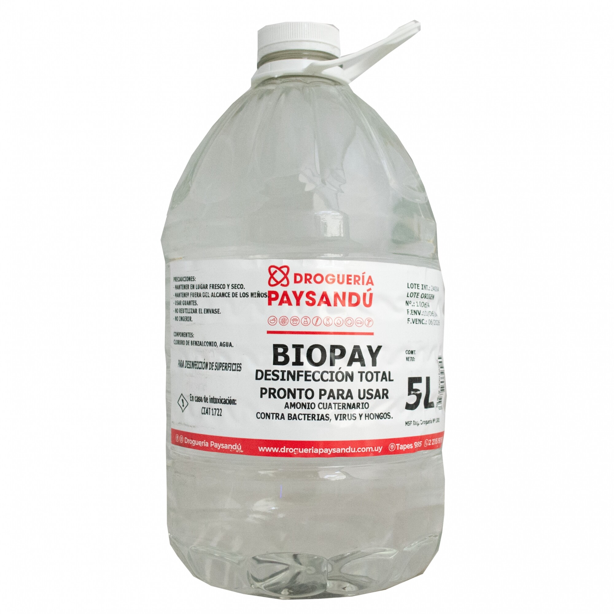 BIOPAY Desinfección Total Pronto Para Usar - 5 L — Droguería Paysandú