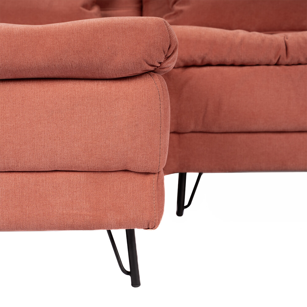 Sillón Cama con Chaise Izquierdo y derecho - Nice Terracota Steel