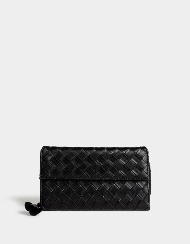 Ficheros Billetera Fichero Trenzada - Negro