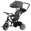 Triciclo 3 en 1 con techo Bebesit giratorio 360Â° Gris