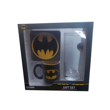 Set de regalo Batman - Taza, vaso y porta vaso Set de regalo Batman - Taza, vaso y porta vaso