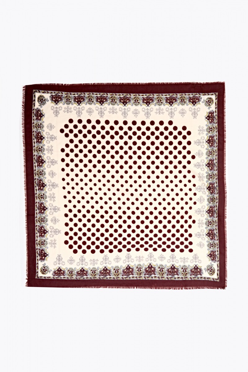 Chal estampado lunares ciruela