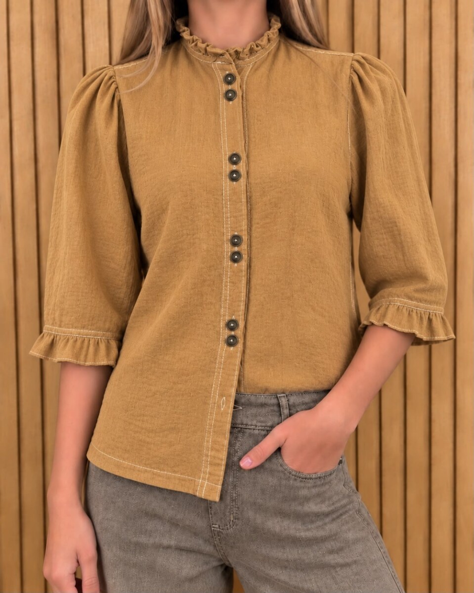 Camisa Carlita Volados - Camel 