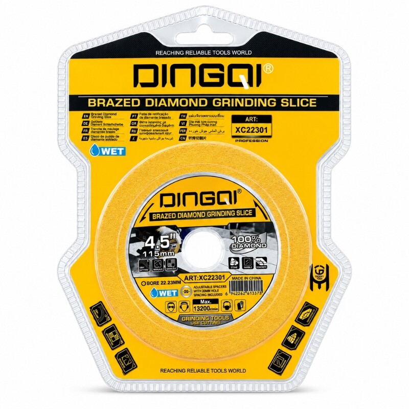 DINGQI DISCO DIAMANTADO SOLDADO AL VACIO MULTIMATERIAL 115MM x15x22.23MM Dingqi Disco Diamantado Soldado Al Vacio Multimaterial 115mm X15x22.23mm