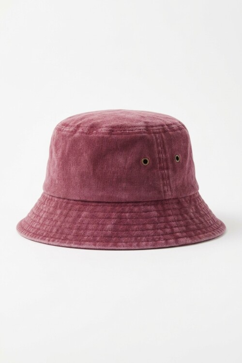 Gorro bucket washed bordo