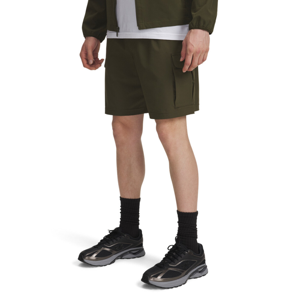 UA Vibe Woven Cargo Short-GRN - GRN-308 