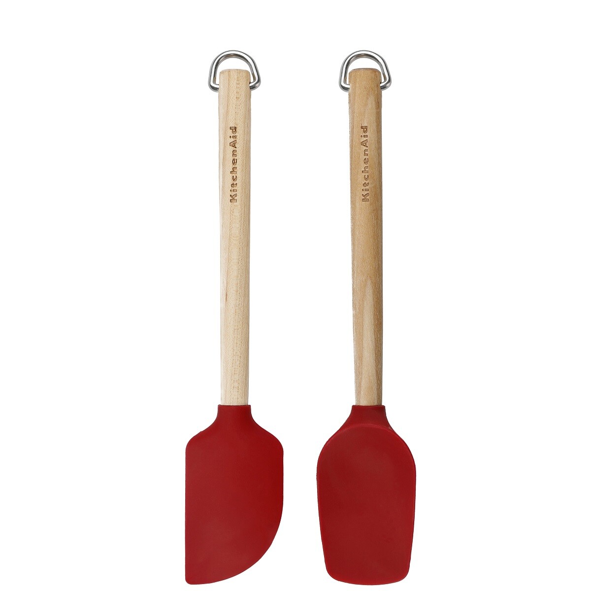 Set x 2 cuchara y espátula mini en madera y silicona con gancho KitchenAid 