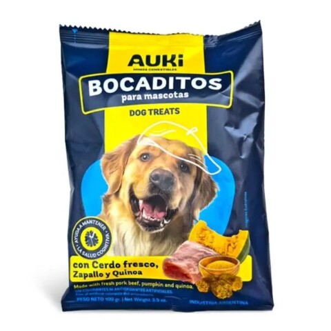 Bocaditos Auki Cerdo, Zapallo Y Quinoa 100 Gr Bocaditos Auki Cerdo, Zapallo Y Quinoa 100 Gr