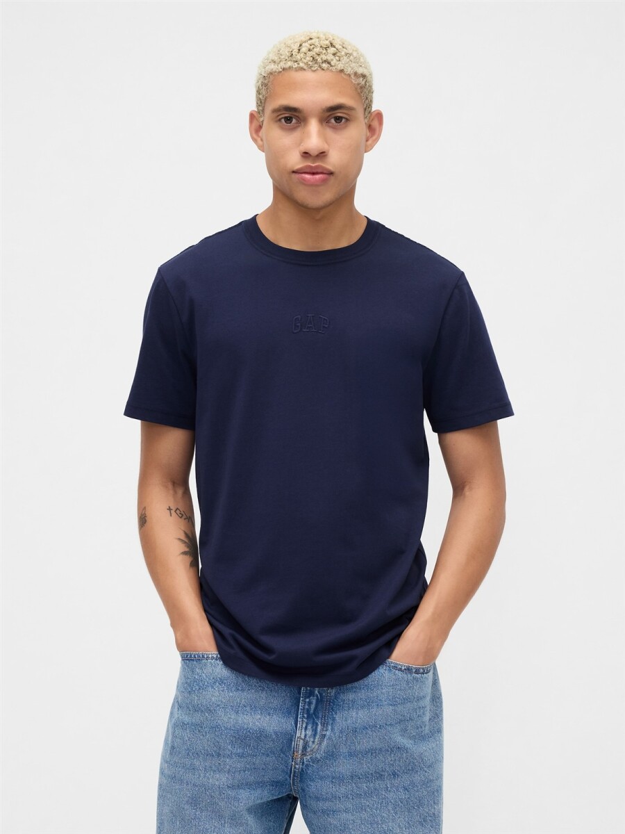 Remera Mini Logo Gap Hombre - New Navy 