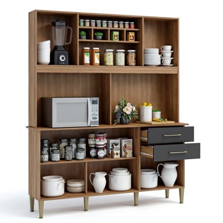KIT DE COCINA ALACENA COMPACTA ARMARIO APARADOR - 5 PUERTAS 2 CAJONES KIT DE COCINA ALACENA COMPACTA ARMARIO APARADOR - 5 PUERTAS 2 CAJONES