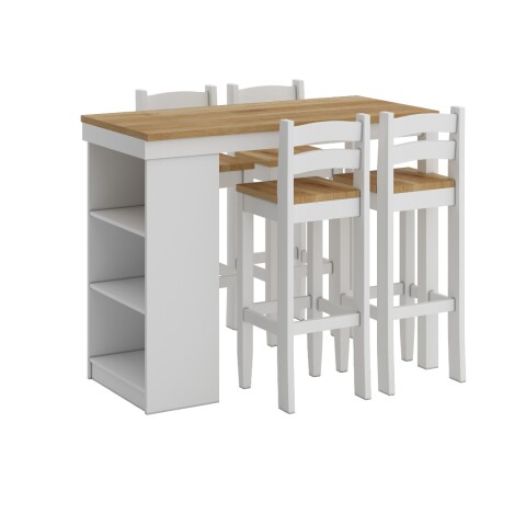 COMEDOR DESAYUNADOR 4 BANQUETAS BLANCO MEX41 COMEDOR DESAYUNADOR 4 BANQUETAS BLANCO MEX41