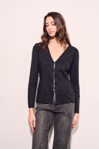 Cardigan Lurex Negro