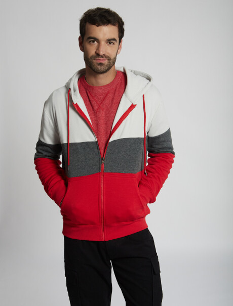 Campera felpa rojo