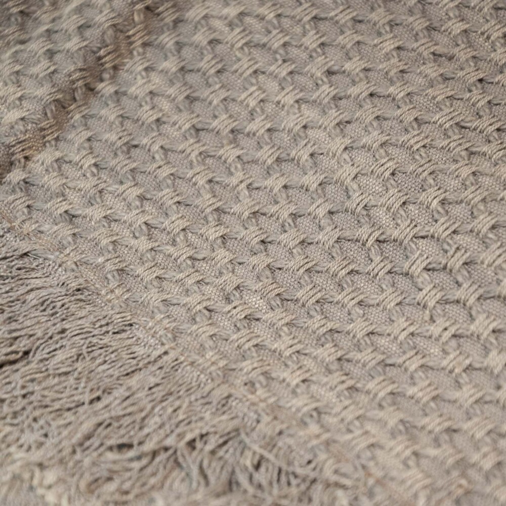 THROW MENI 130*170 LINO-Y-ALGODON GRIS