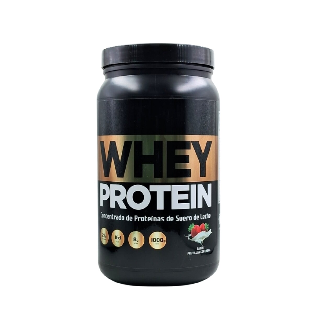 Whey Protein concentrado de proteínas 900g - Sabor Frutilla 