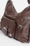 Hobo mochila con hebilla marrón