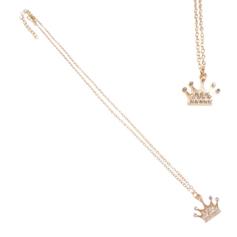 Collar dorado colgante corona Collar Dorado Colgante Corona
