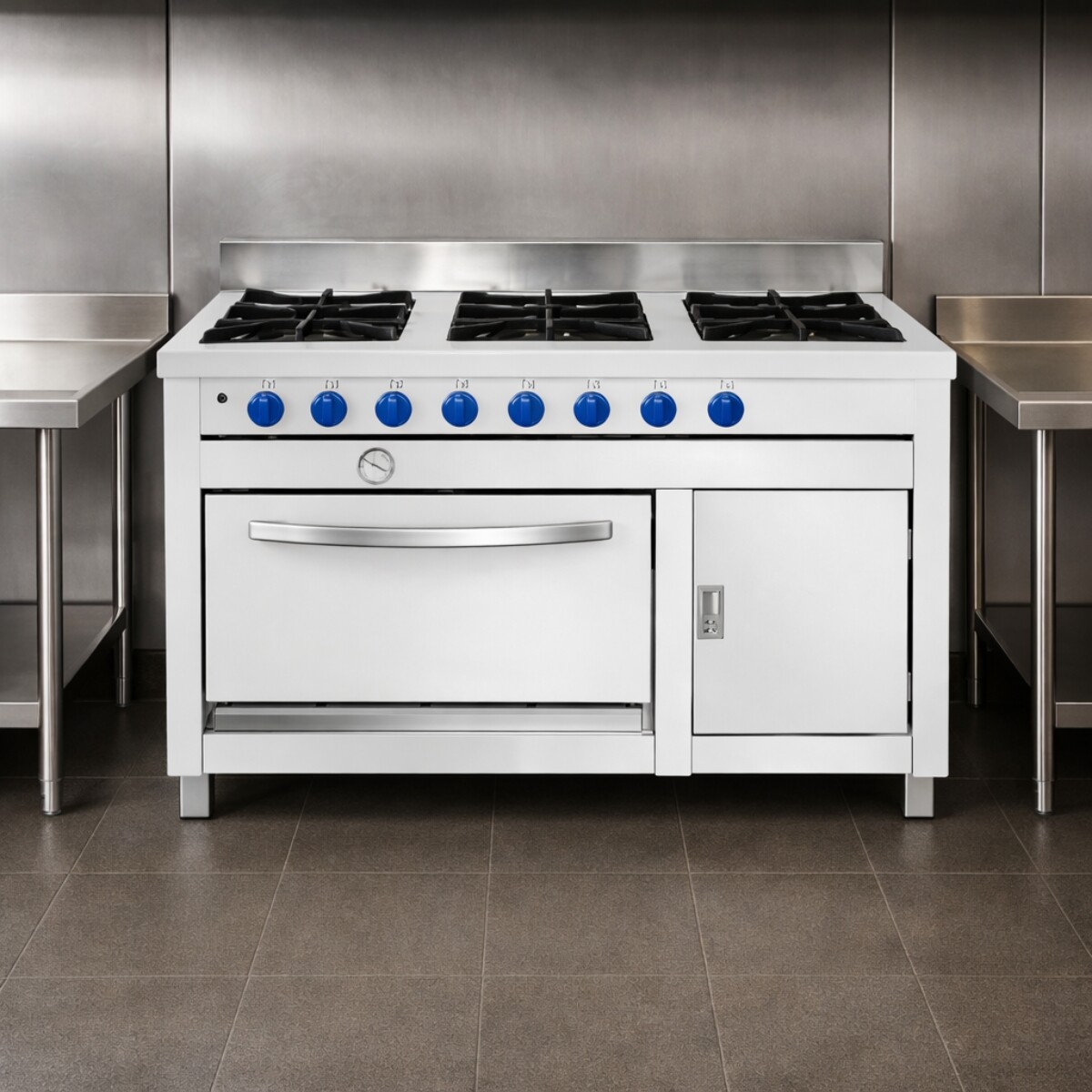 Cocina Comercial 6 Hornallas Supergas 
