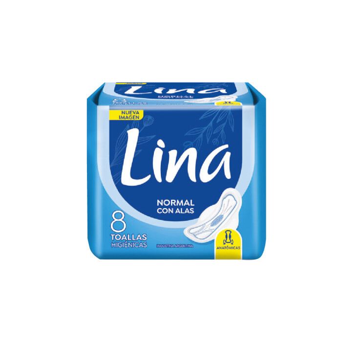 LINA TOALLA ANATOMICA CON ALAS PAQ. X 8 única