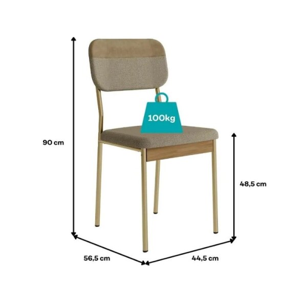 JUEGO DE COMEDOR MESA + 4 SILLAS - NOCE/DORADO JUEGO DE COMEDOR MESA + 4 SILLAS - NOCE/DORADO