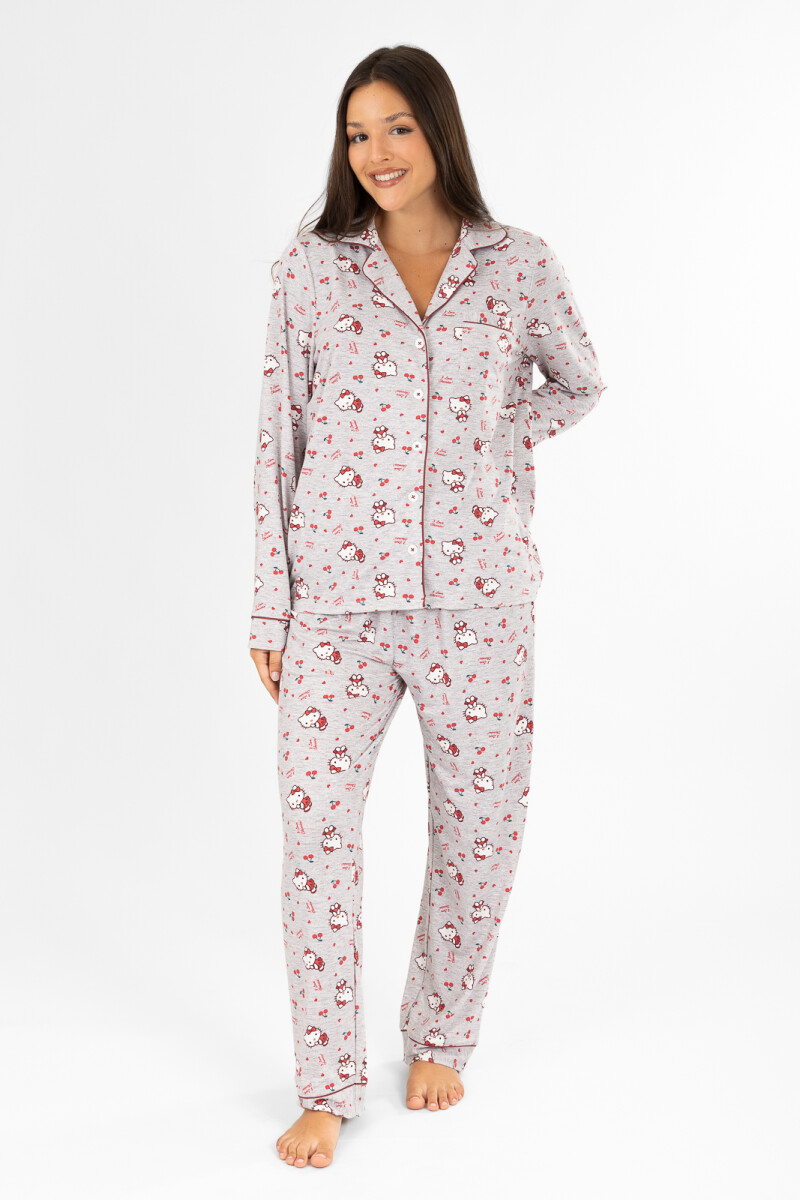 Pijama hello kitty peach americano Rojo
