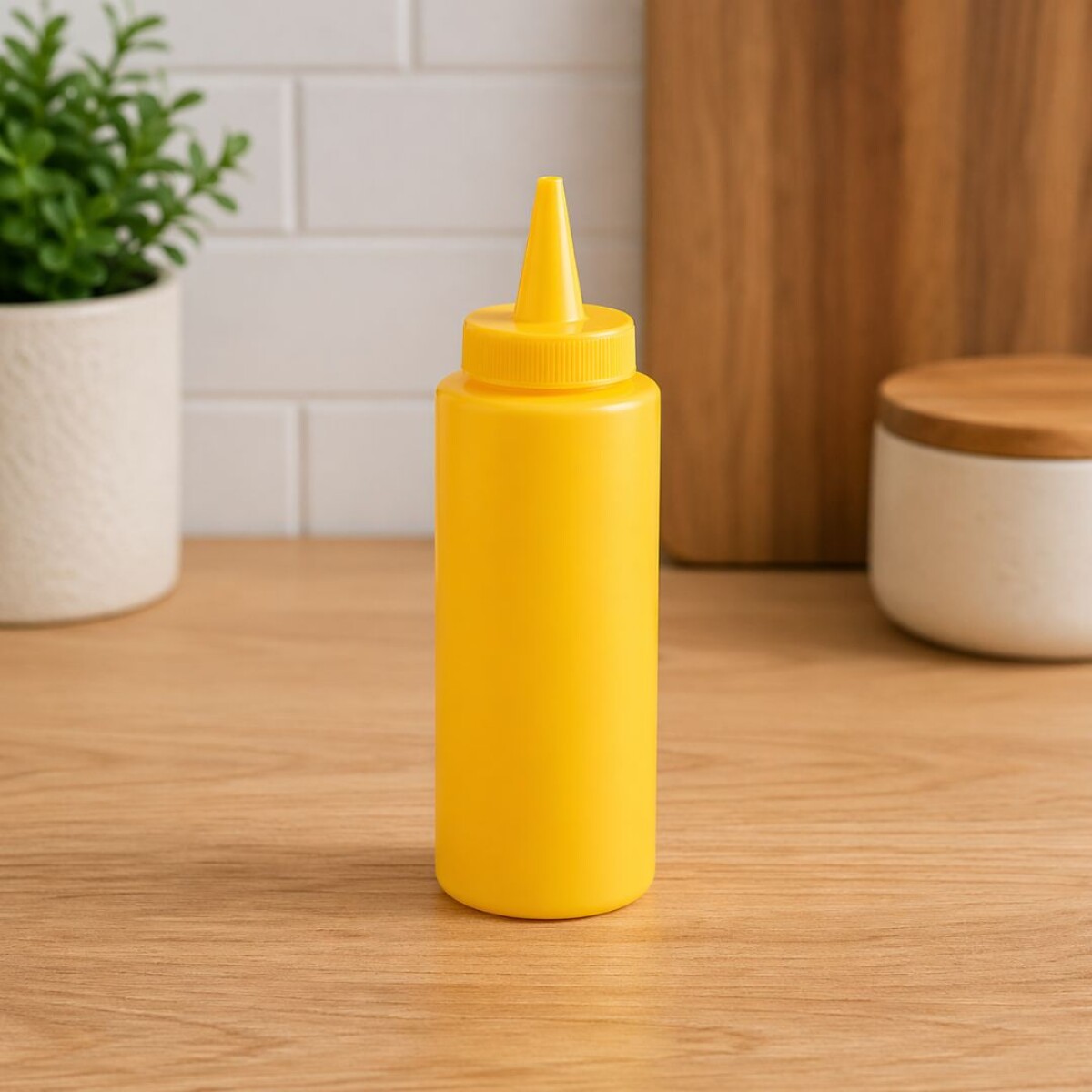 POTE DISPENSADOR DE SALSAS 500ML AMARILLO 