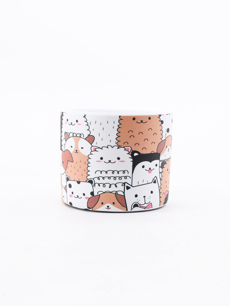 MACETA PUPPIES ESTAMPADO