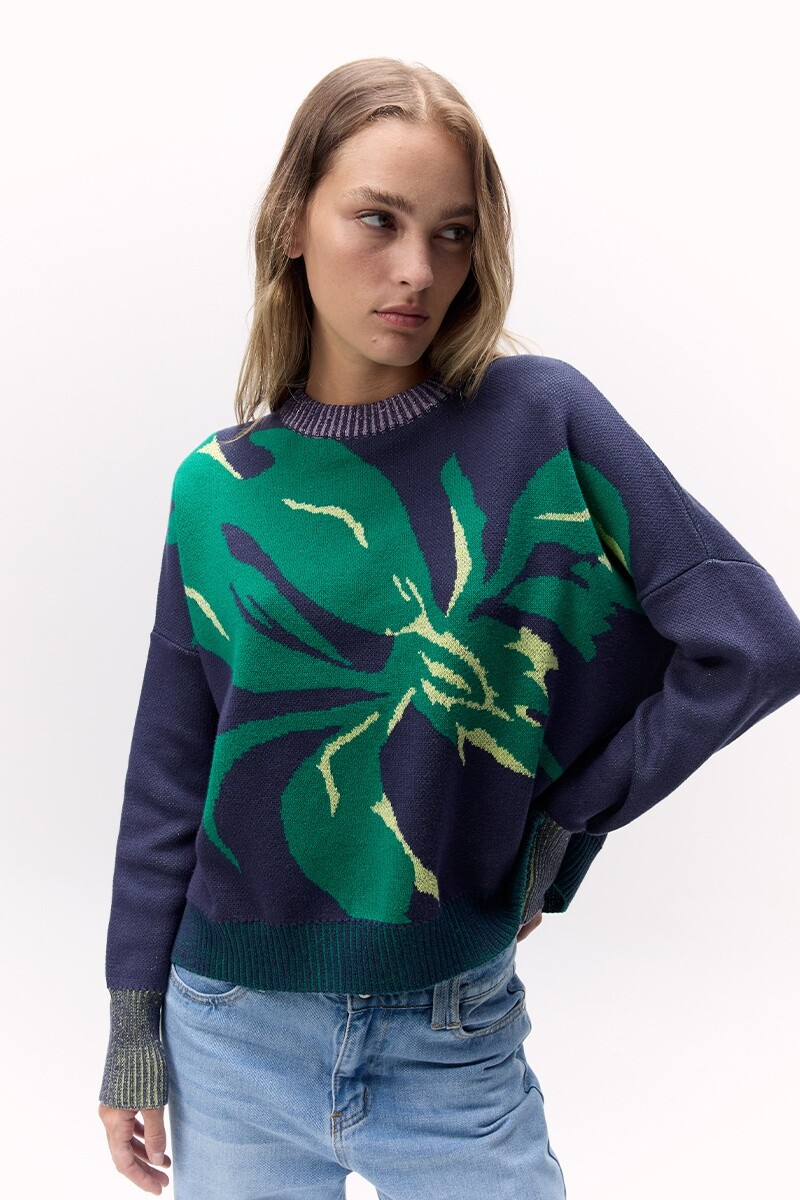 Sweater Orquidea - Azul 