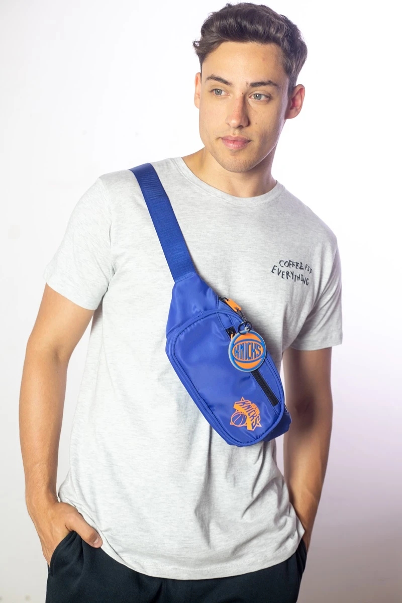 Riñonera nylon doble cierre Knikcs - NBA - Azul 