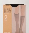 Pack x 2 pares medias 3/4 de lycra para pantalôn Negro