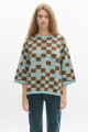 Knit T-shirt Roca Cloqué Aqua