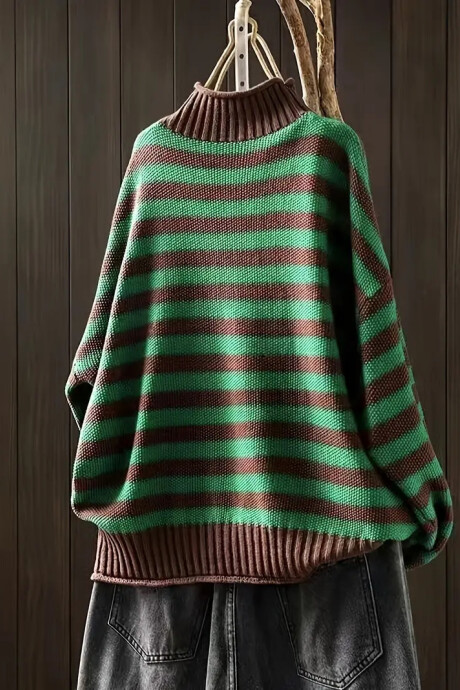 Sweater WALLY Rayas verde