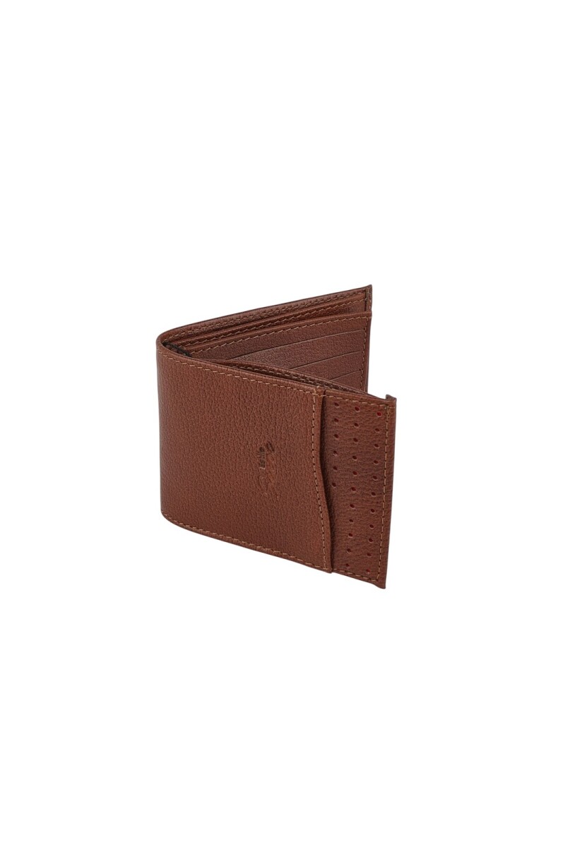 Billetera con triple tarjetero Marrón