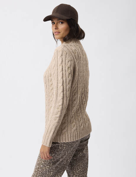 Sweater ochos beige
