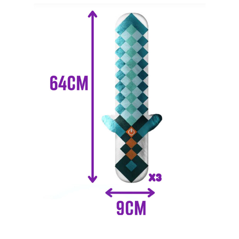 Espada Blanda Plus con Luz y Sonido Fluffy Fighterz Verde