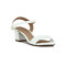 Beira Rio Sandalia Casual Taco Medio C/ Broche Blanco