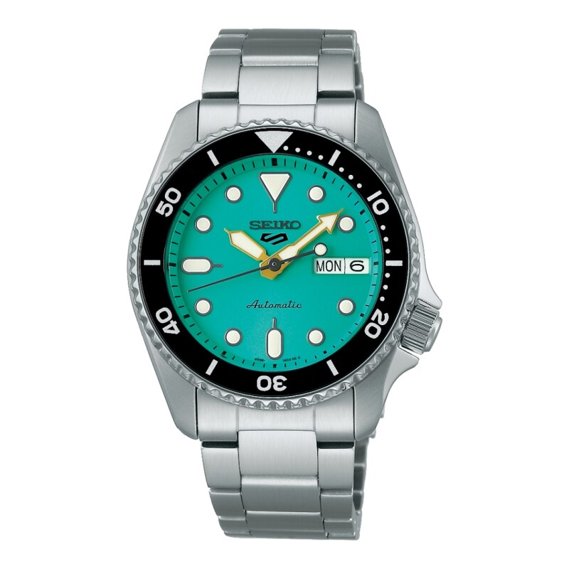 Reloj automático Seiko 5 Sports SRPK33K1 para hombre con correa de acero Plateado