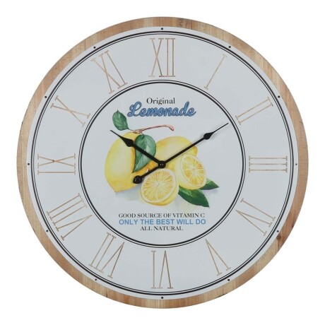 Reloj de Pared Diseño Vintage Limones Deco Cocina Barbacoa Natural