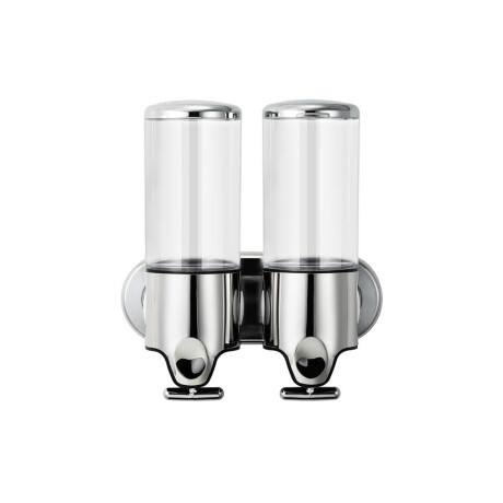 Set de dispensador doble para liquidos con tapa hermética Transparente